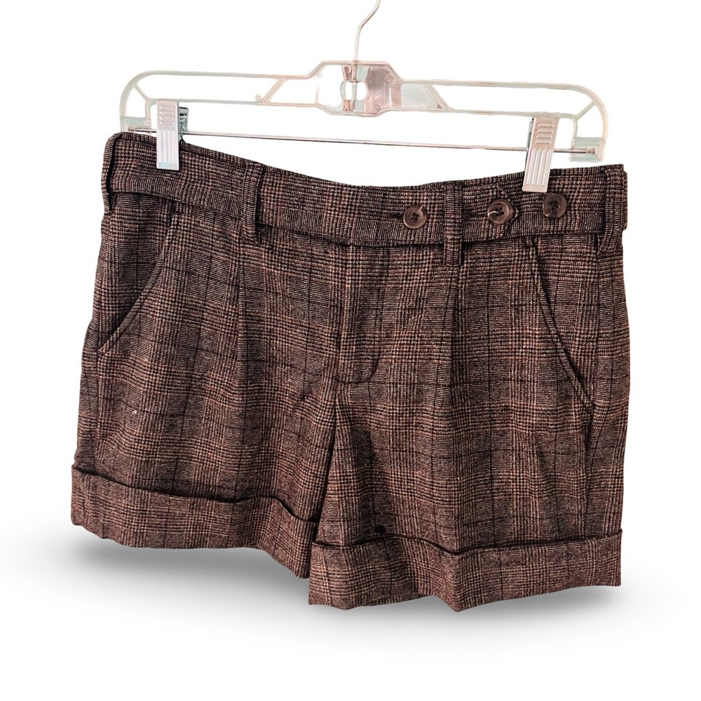 Vince Brown Plaid Women's Shorts